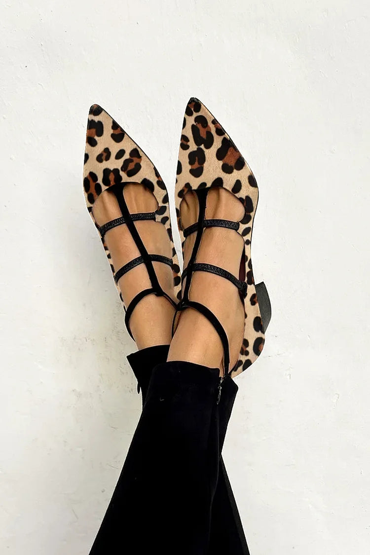 SERENA | BALLERINE ANIMALIER CON CINTURINI
