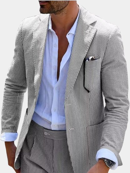 COMPLET ÉTÉ À RAYURES (PANTALONS + VESTE)