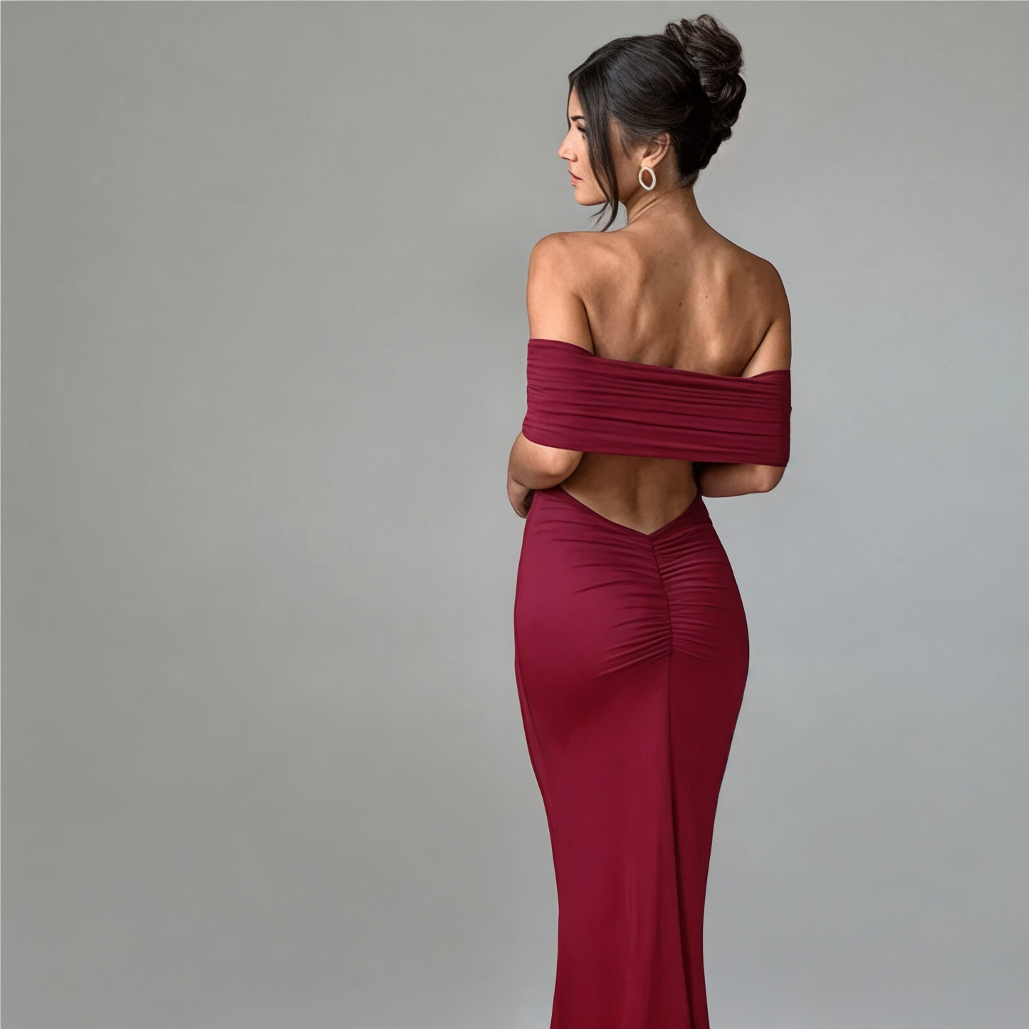 Robe Longue Élégante Sans Bretelles