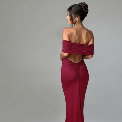 Robe Longue Élégante Sans Bretelles