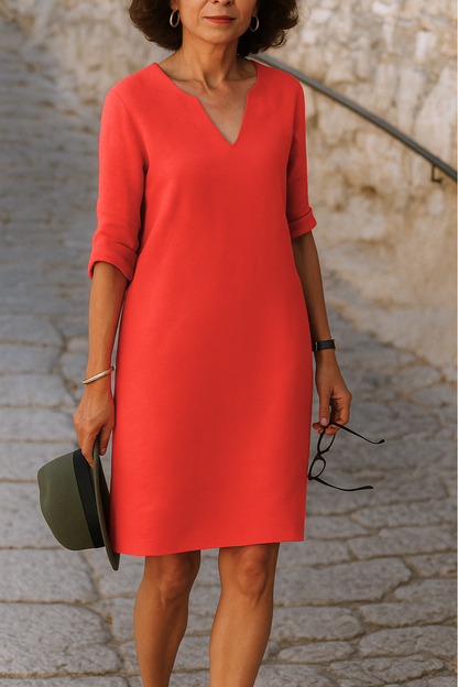 Lisette - Robe Élégante à Encolure en V