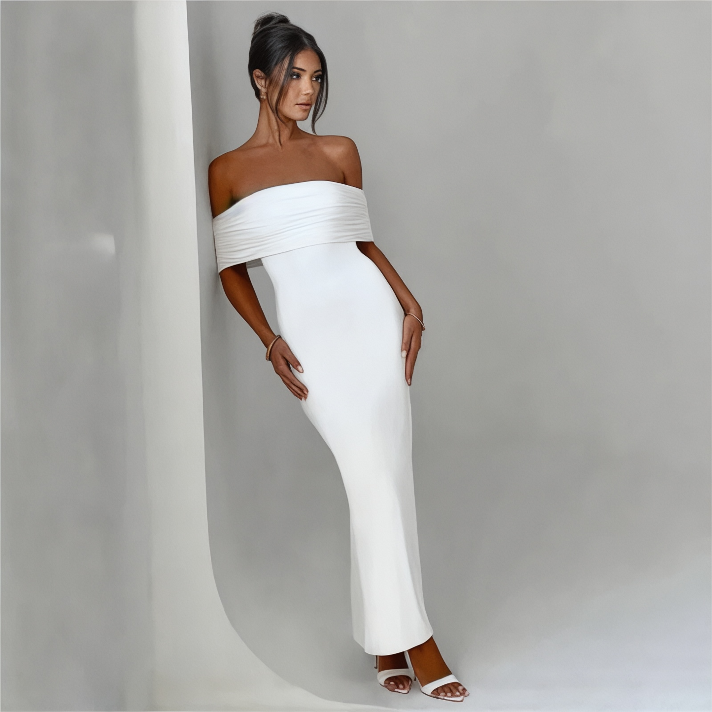 Robe Longue Élégante Sans Bretelles