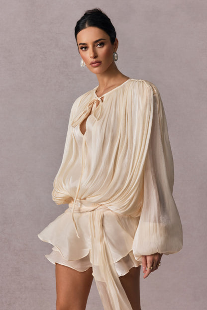 Robe Chemisier Évasée à Lacets