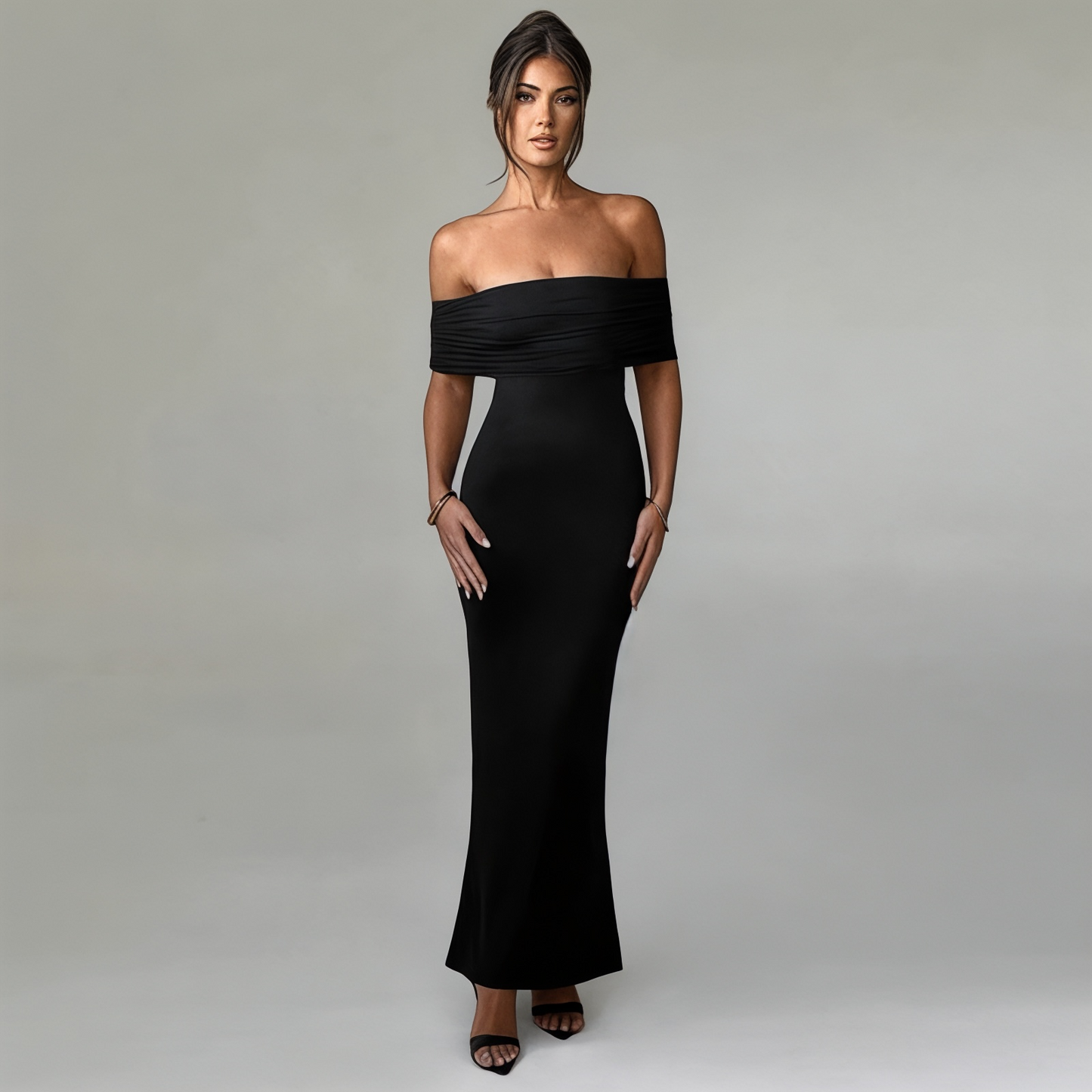 Robe Longue Élégante Sans Bretelles