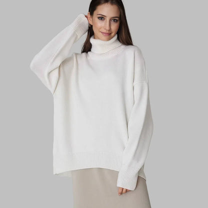 Trendy Autumn Winter Casual Warm Women's Sweater Turtleneck New Solid Color Knitting Personality Pullovers Women Streetwear Top