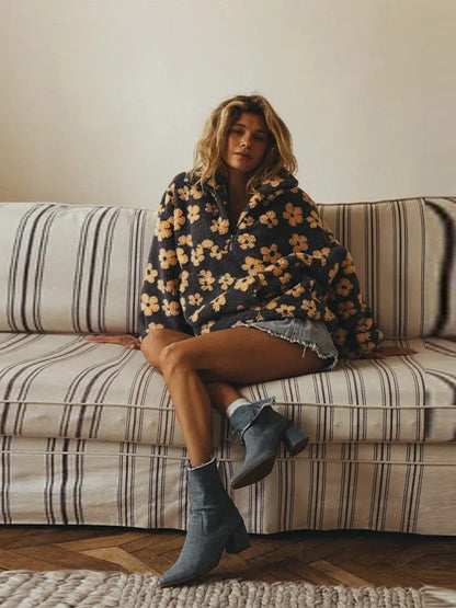 Hoodie à la mode avec manches longues et fermeture éclair,