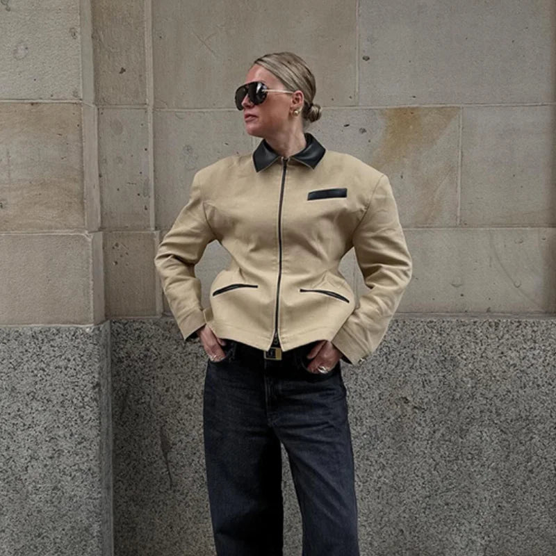 LeatherJacket Casual High Street Style