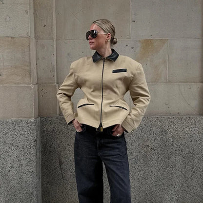 LeatherJacket Casual High Street Style