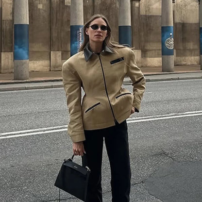 LeatherJacket Casual High Street Style