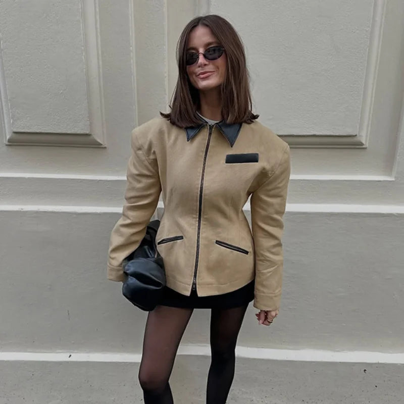 LeatherJacket Casual High Street Style